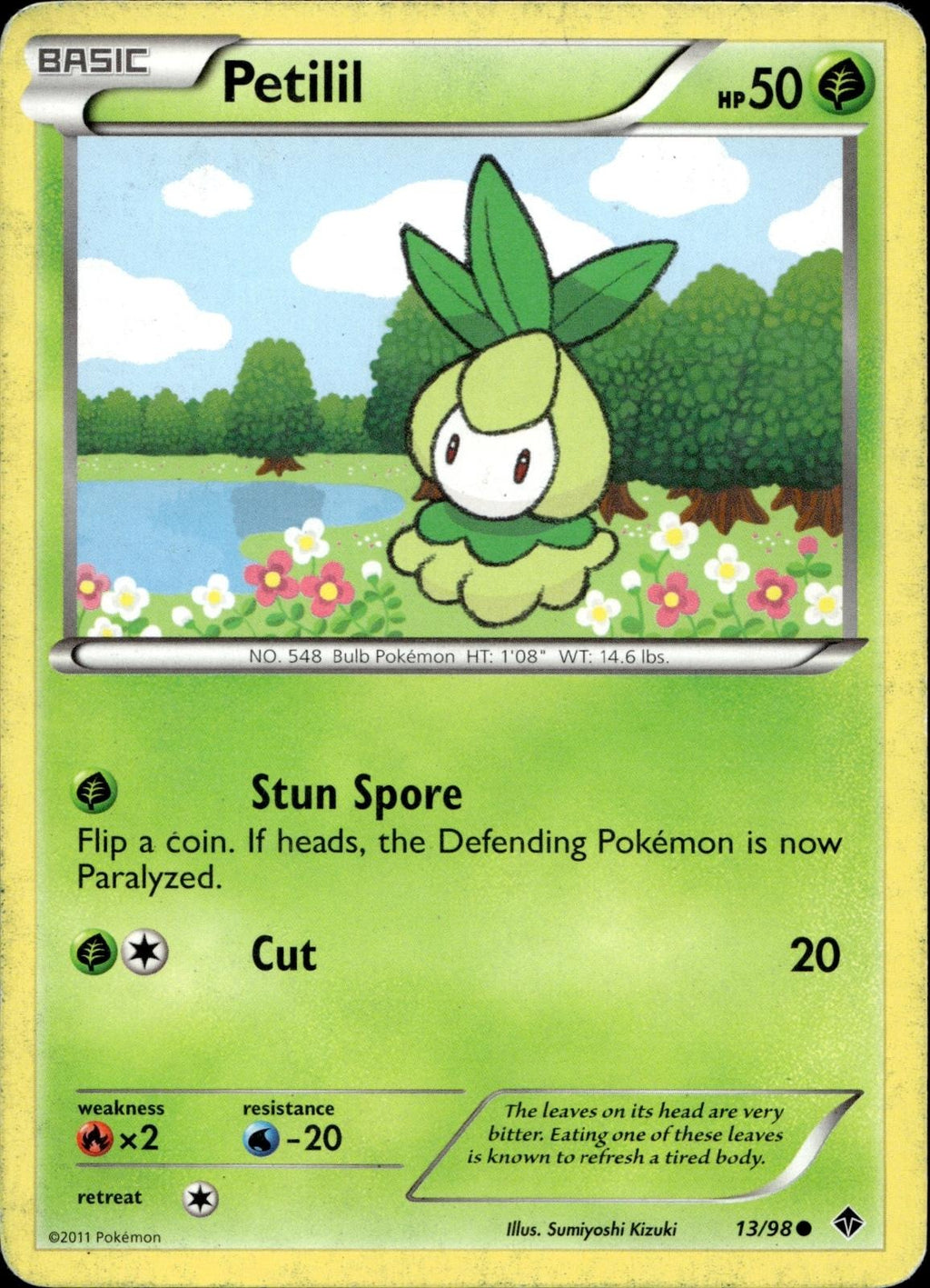 Petilil 13/98 HP Common Emerging Powers Pokemon