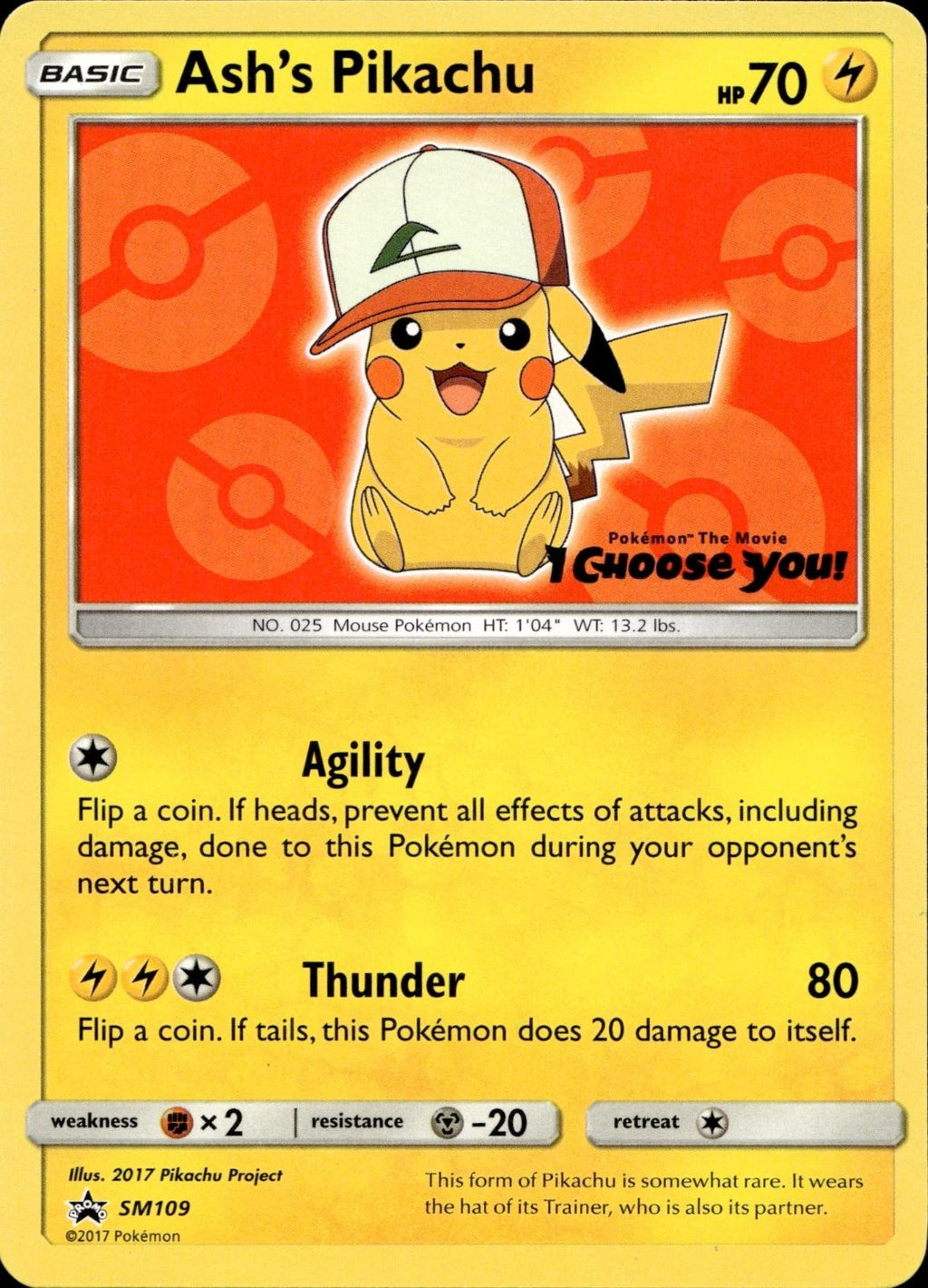 Ash's Pikachu - SM109 NM/M Promo Sun & Moon Promo Pokemon