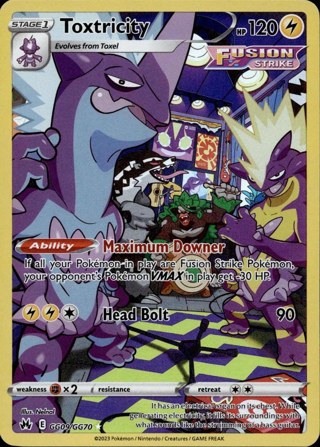 Toxtricity GG09/GG70 NM/M Crown Zenith Galarian Gallery Pokemon Holo