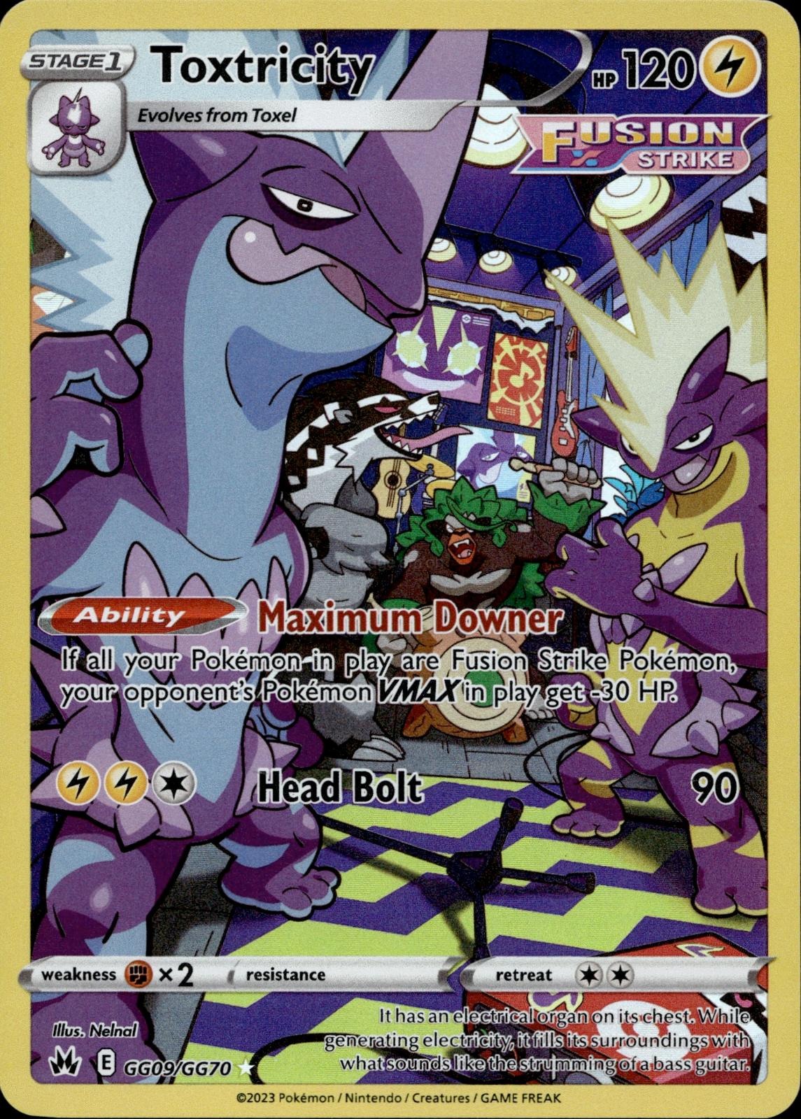 Toxtricity GG09/GG70 NM/M Crown Zenith Galarian Gallery Pokemon Holo