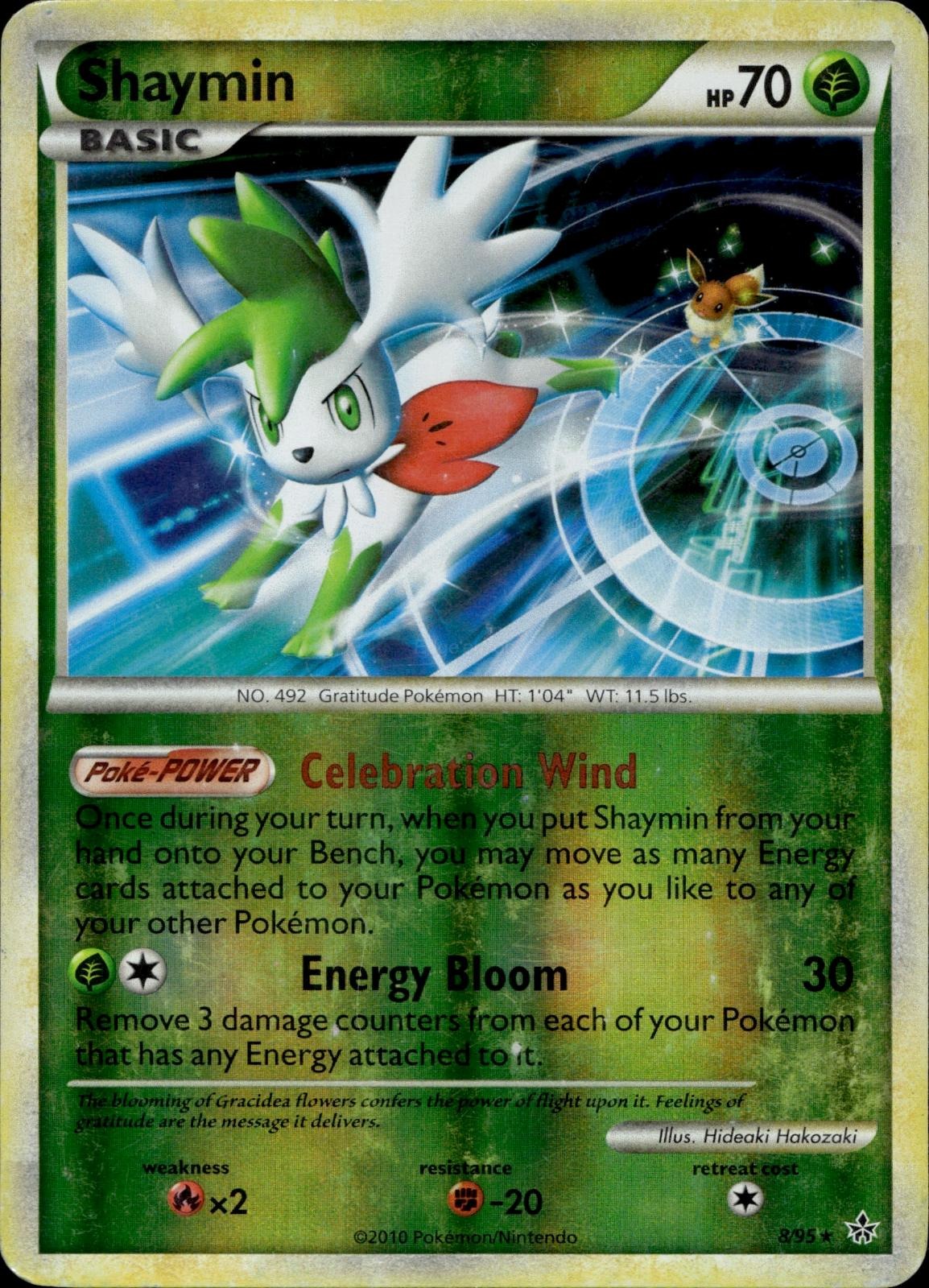 Shaymin 8/95 LP Rare HGSS Unleashed Pokemon Reverse Holo