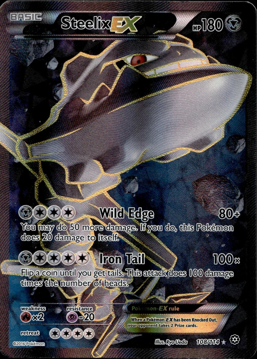 Steelix EX 108/114 NM/M Ultra Rare Steam Siege Pokemon Holo