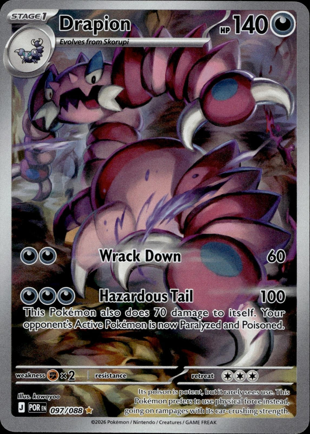 Drapion 097/088 NM/M Illustration Rare Perfect Order Pokemon Holo
