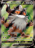 Galarian Perrserker V 183/196 NM/M Ultra Rare Lost Origin Pokemon Holo