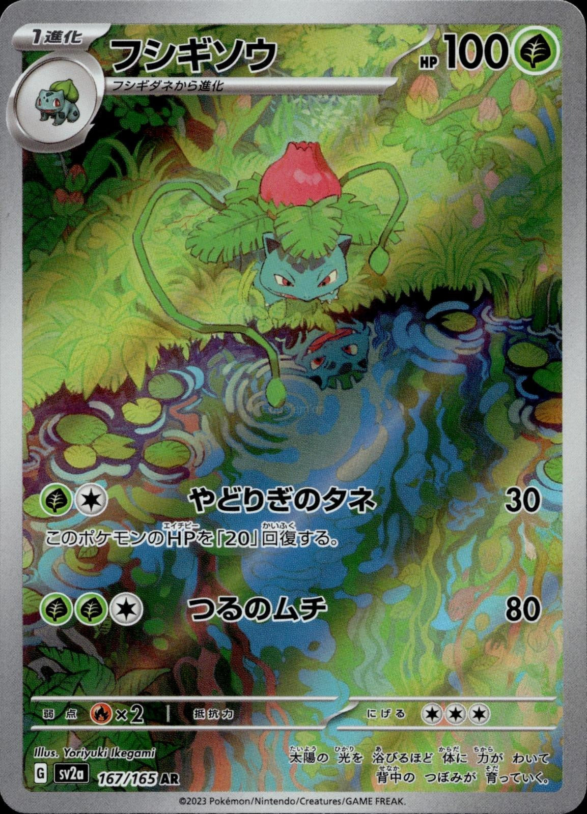 Ivysaur 167/165 NM/M Art Rare SV2a: Pokemon Card 151 Pokemon Japanese Holo