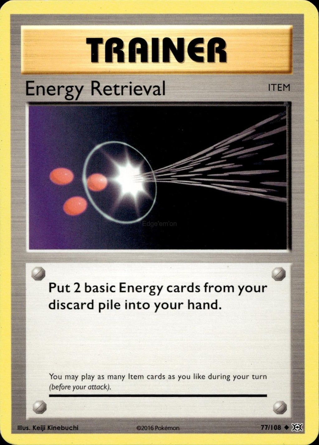 Energy Retrieval 77/108 MP Uncommon Evolutions Pokemon