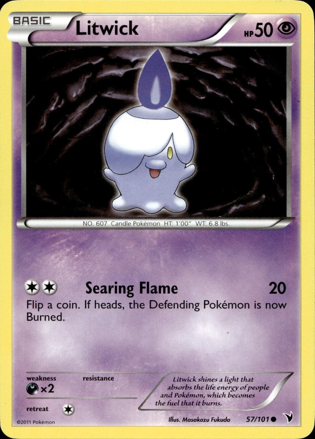 Litwick 57/101 HP Common Noble Victories Pokemon
