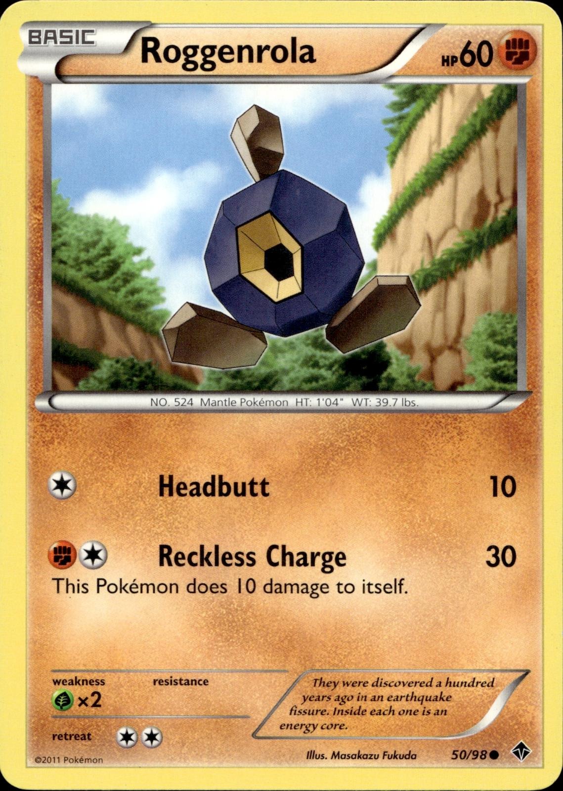 Roggenrola 50/98 HP Common Emerging Powers Pokemon