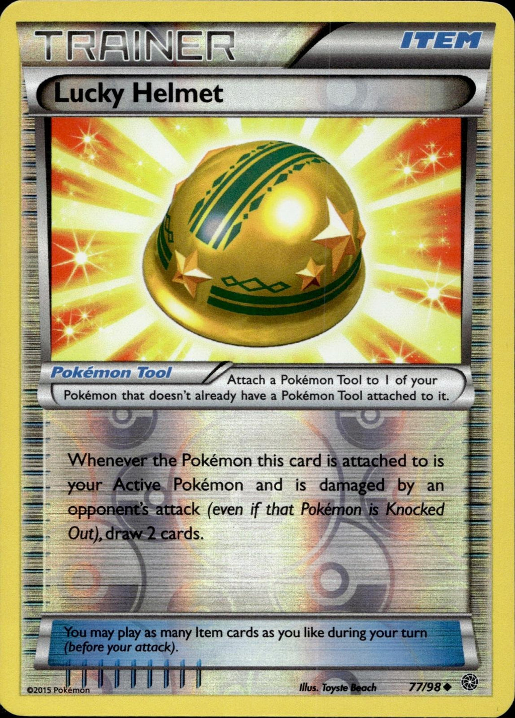Lucky Helmet 77/98 NM/M Uncommon Ancient Origins Pokemon Reverse Holo
