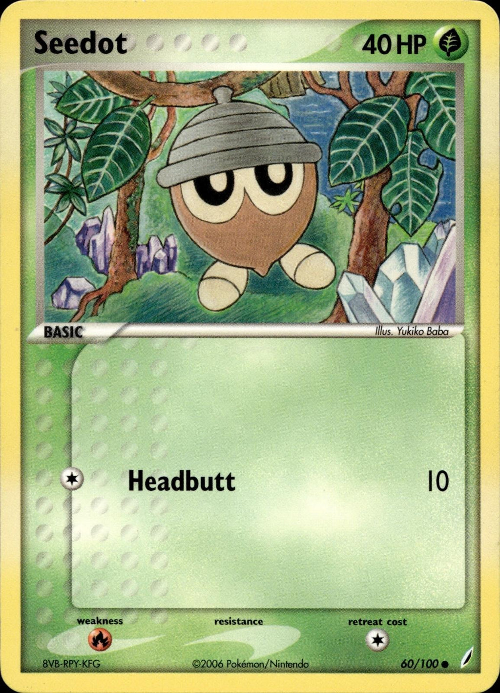Seedot 60/100 MP Common Crystal Guardians Pokemon