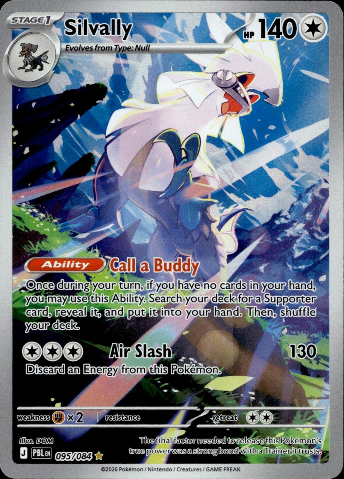 Silvally 095/084 NM/M Illustration Rare Pitch Black Pokemon Holo