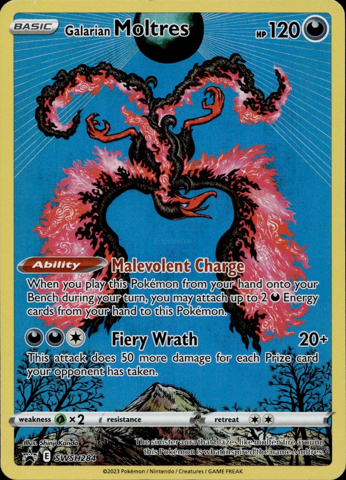 Galarian Moltres SWSH284 NM/M Promo Sword & Shield Promo Pokemon Holo