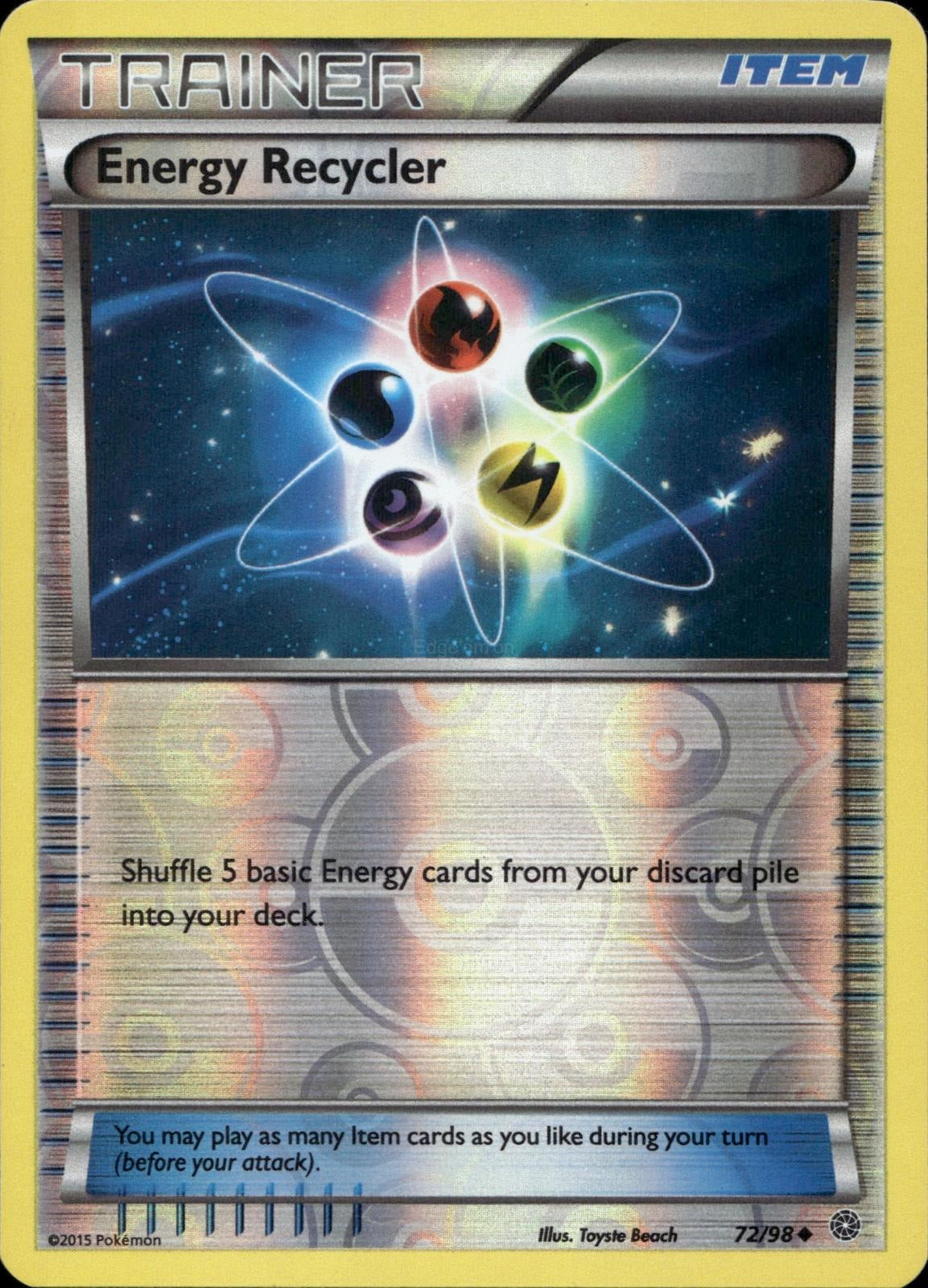Energy Recycler 72/98 NM/M Uncommon Ancient Origins Pokemon Reverse Holo