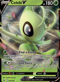 Celebi V 001/202 NM/M V Rare Sword & Shield Pokemon Holo