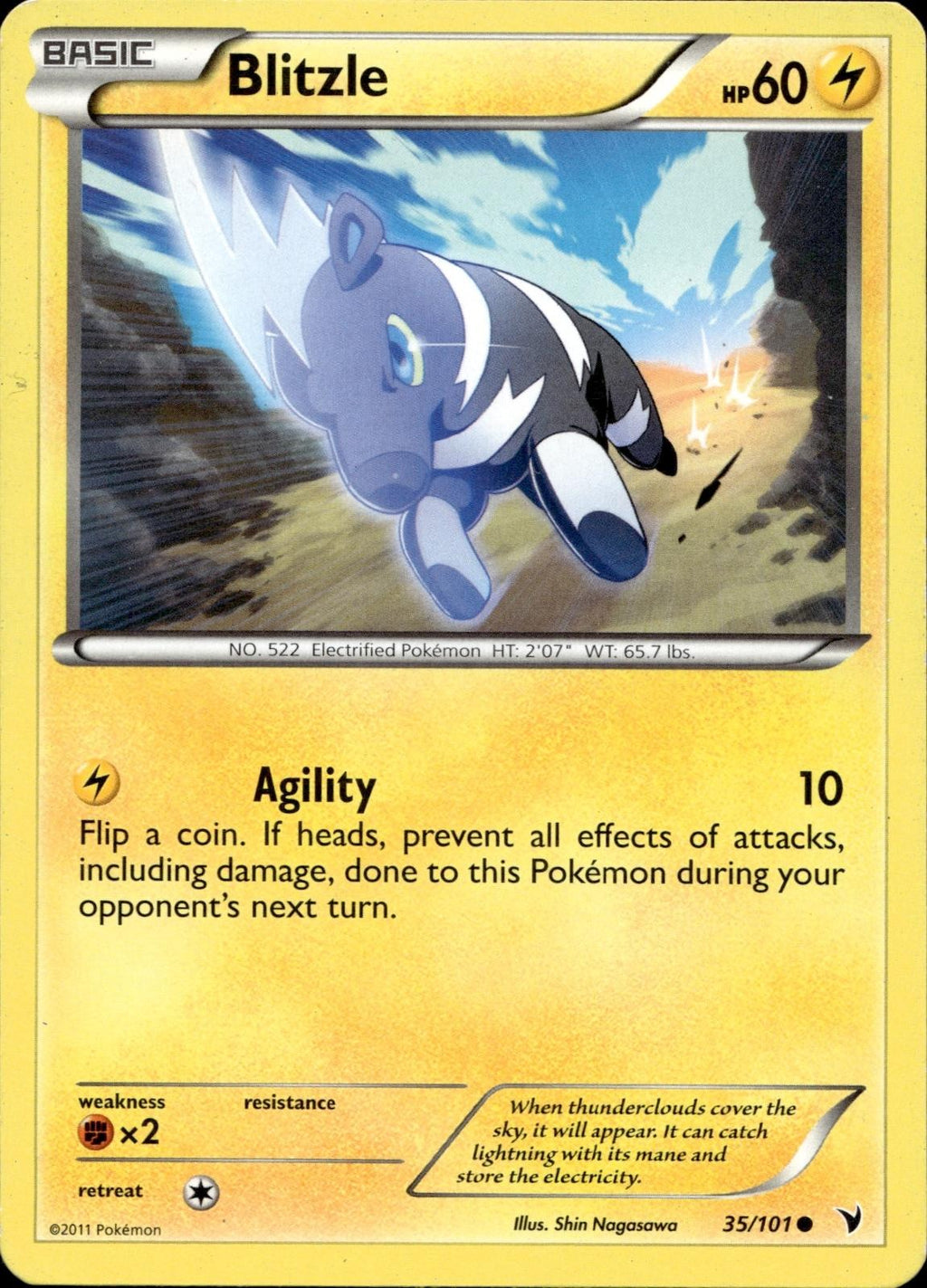 Blitzle 35/101 MP Common Noble Victories Pokemon