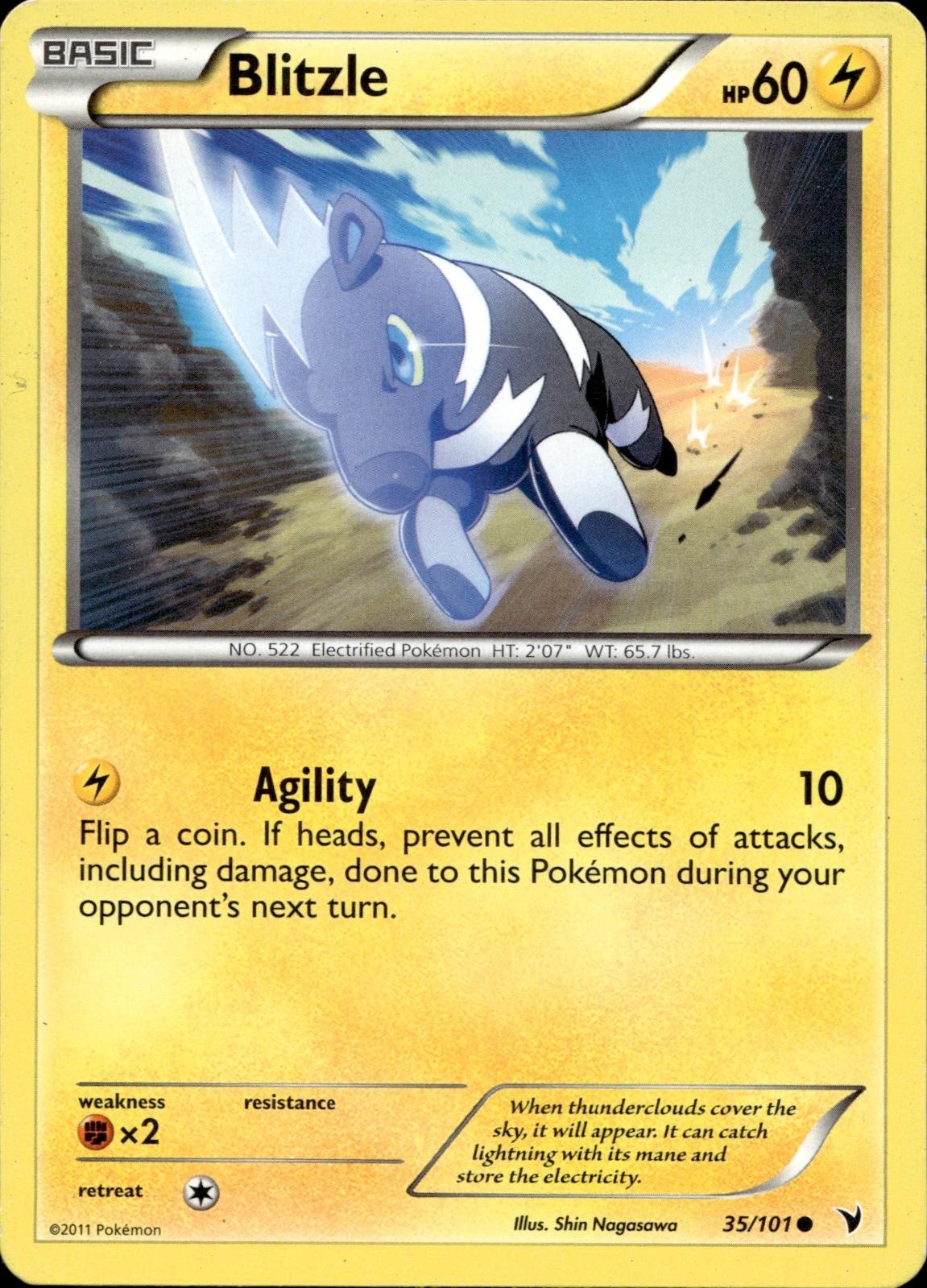 Blitzle 35/101 MP Common Noble Victories Pokemon