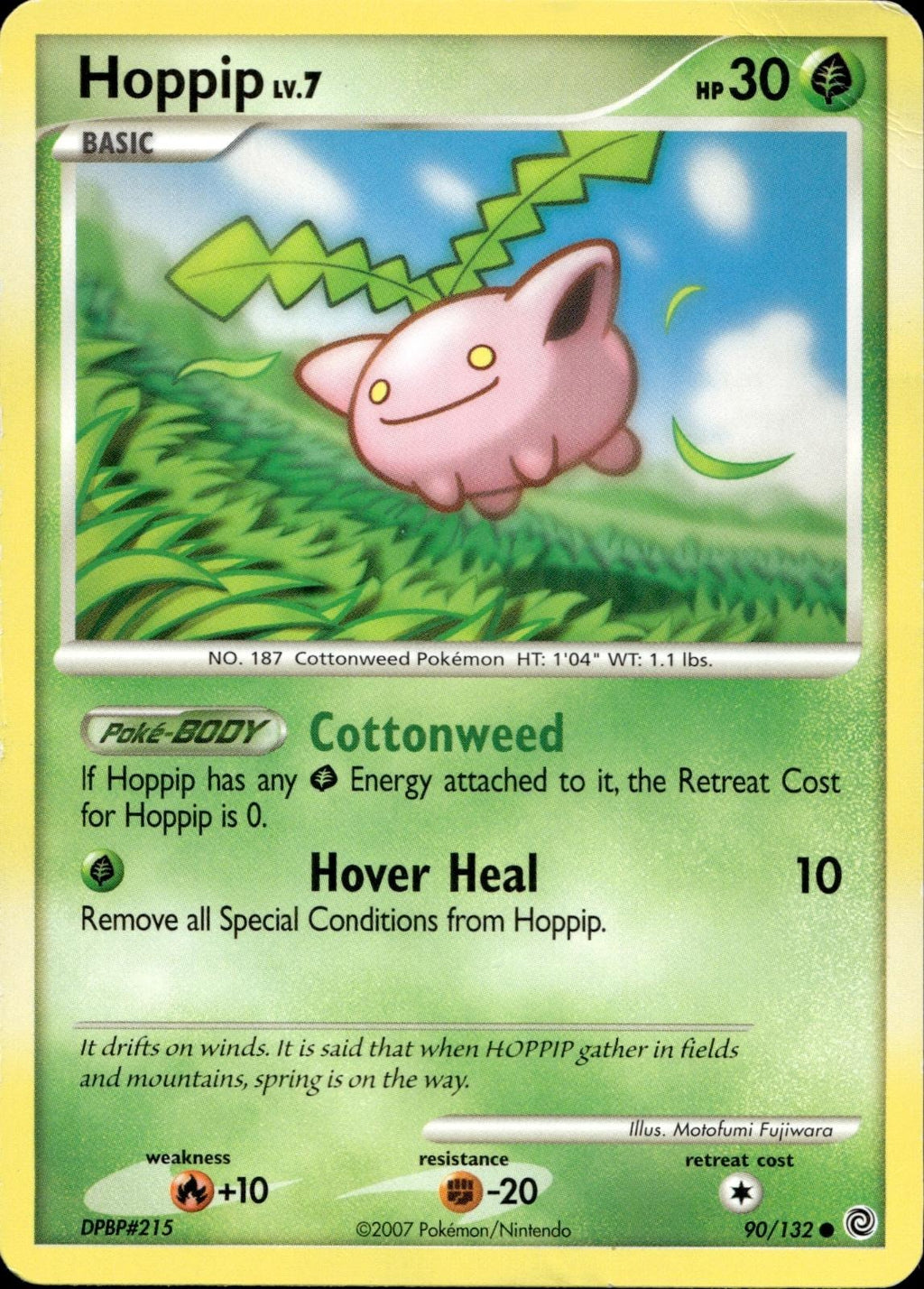 Hoppip 90/132 MP Common Secret Wonders Pokemon