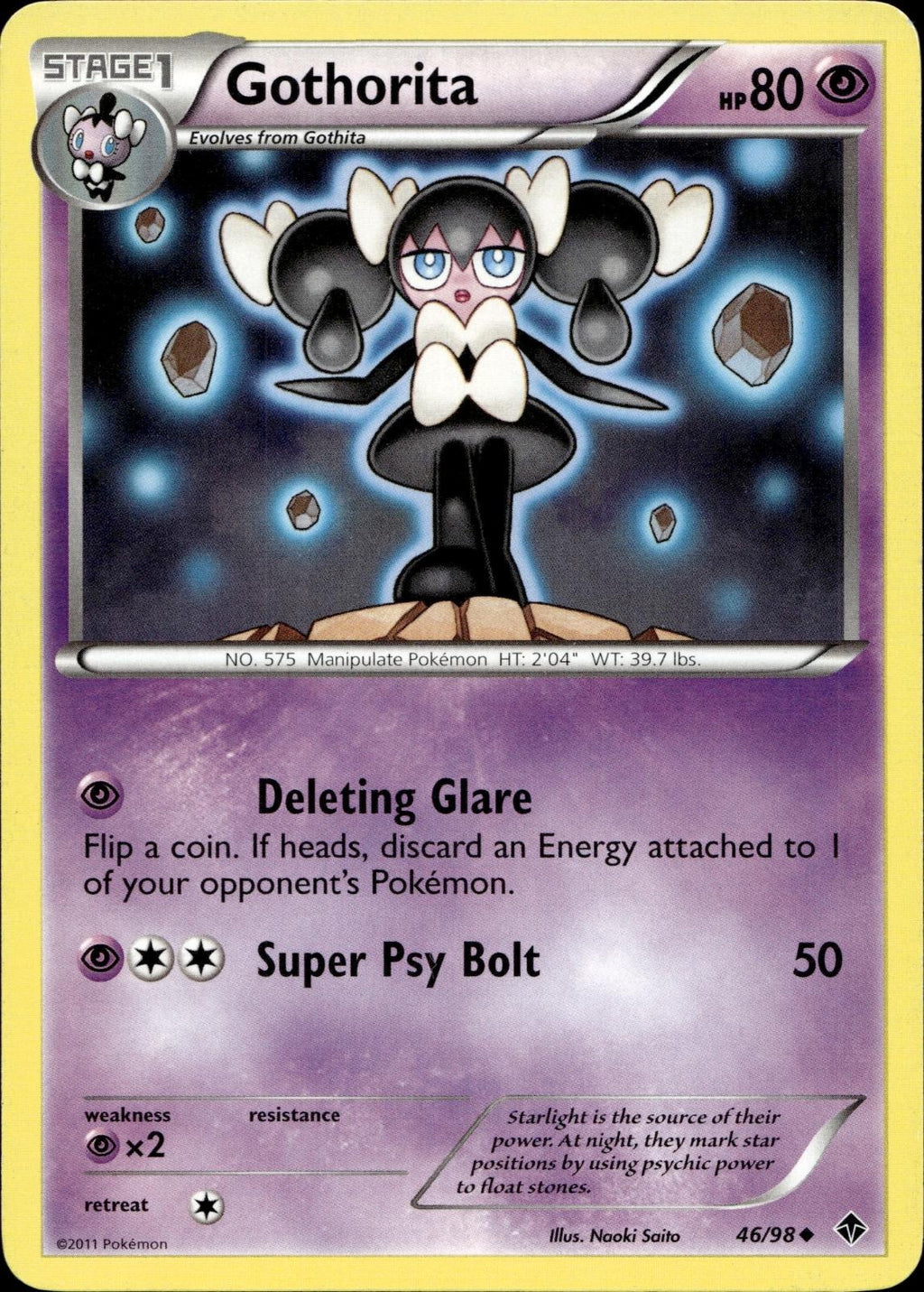 Gothorita 46/98 HP Uncommon Emerging Powers Pokemon