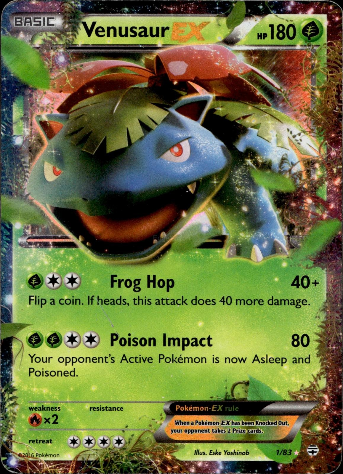 Venusaur EX 1/83 MP EX Rare Generations Pokemon Holo