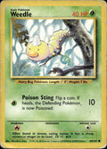 Weedle 69/102 HP Common Base Set Unlimited Pokemon