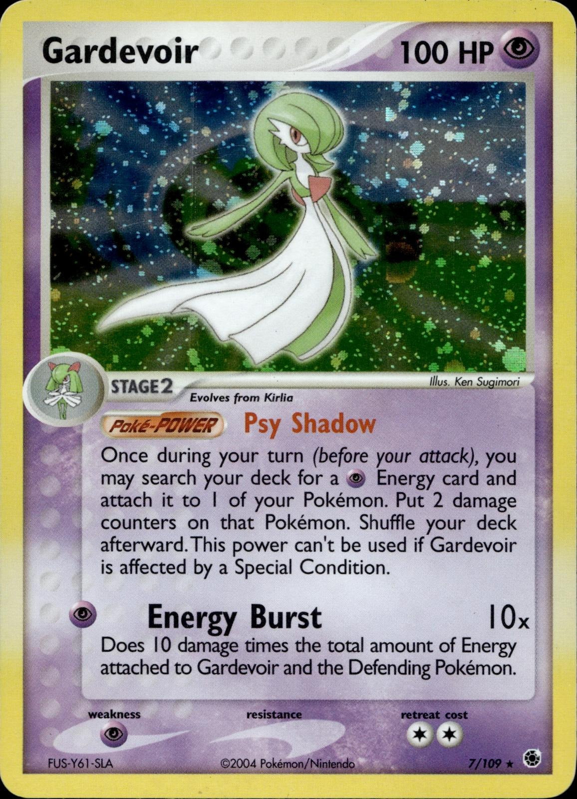 Gardevoir 7/109 LP Rare Ruby & Sapphire Pokemon Holo