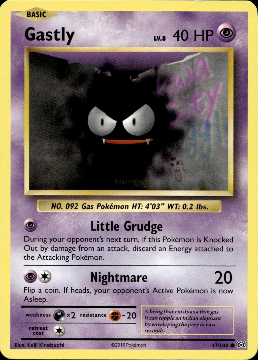 Gastly 47/108 MP Common Evolutions Pokemon