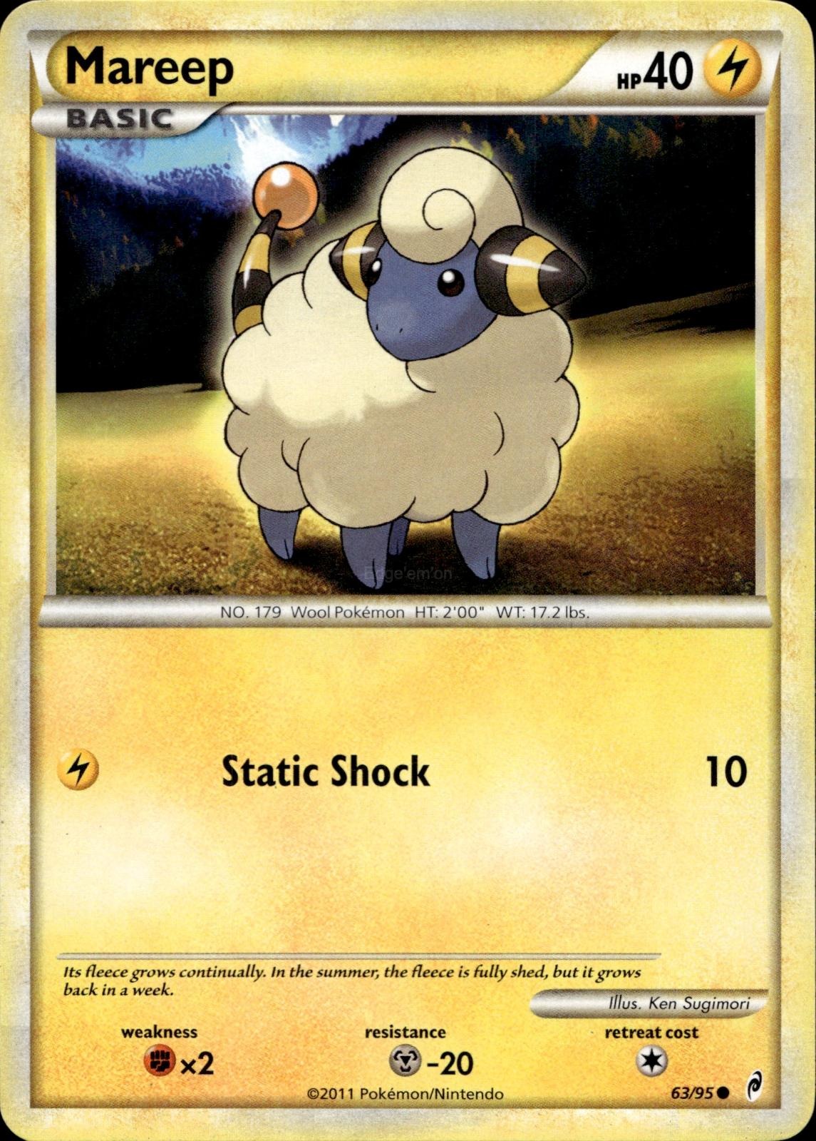 Mareep 63/95 HP Common Call of Legends Pokemon