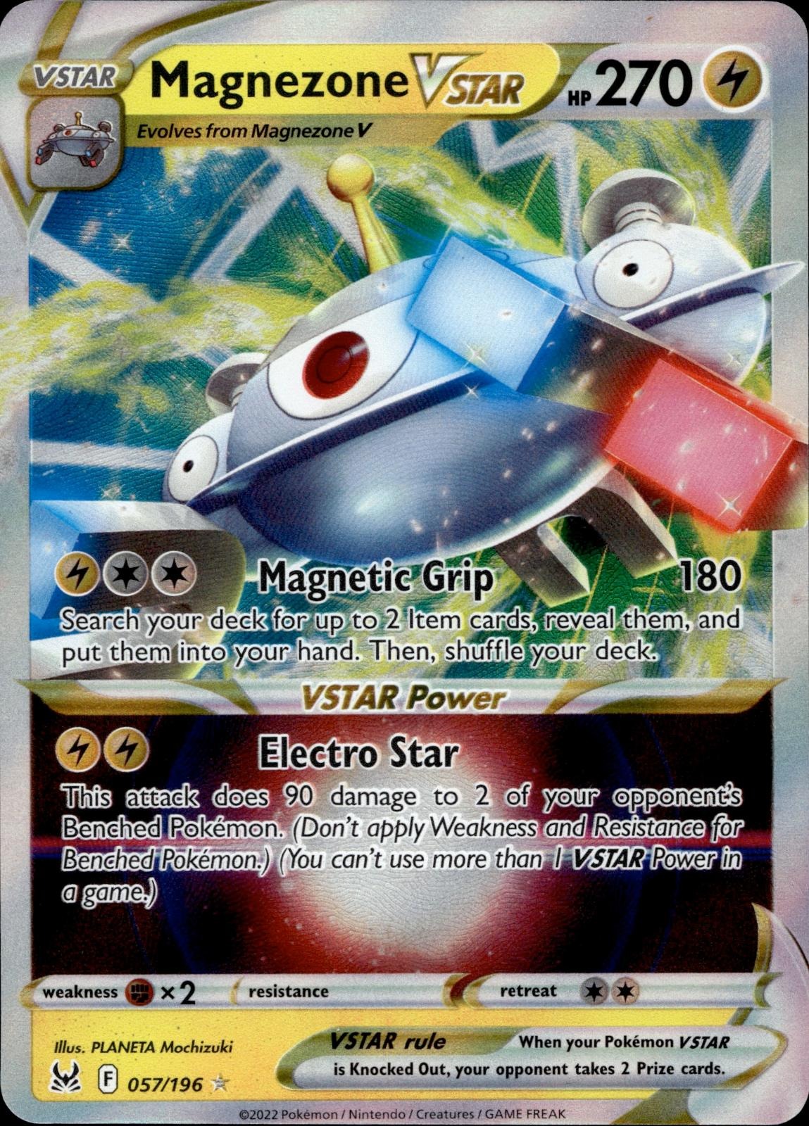 Magnezone VSTAR 057/196 NM/M VSTAR Rare Lost Origin Pokemon Holo