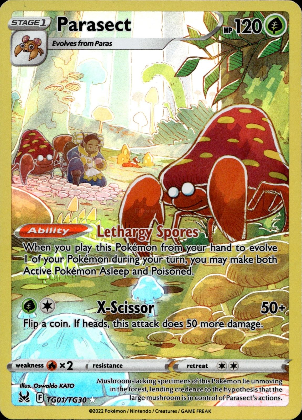 Parasect TG01/TG30 NM/M Lost Origin Trainer Gallery Pokemon Holo