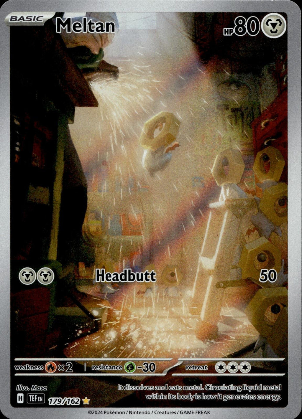 Meltan 179/162 NM/M Illustration Rare Temporal Forces Pokemon Holo
