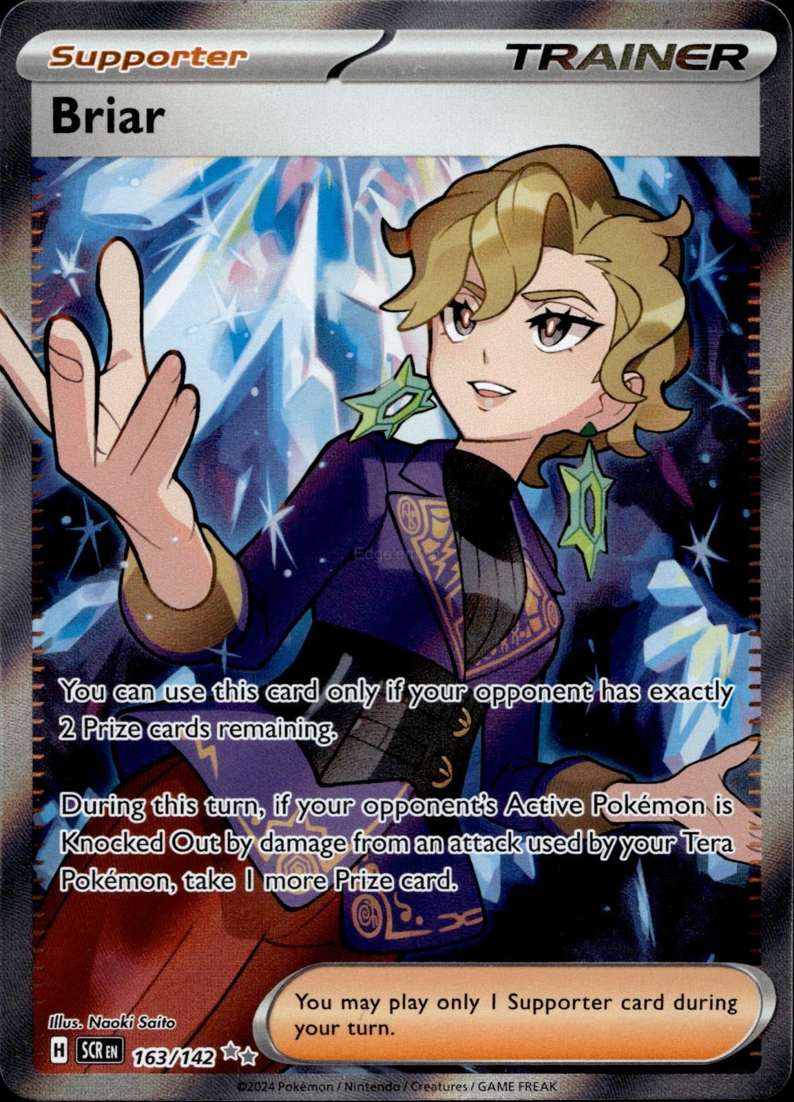 Briar 163/142 NM/M Ultra Rare Stellar Crown Pokemon Holo