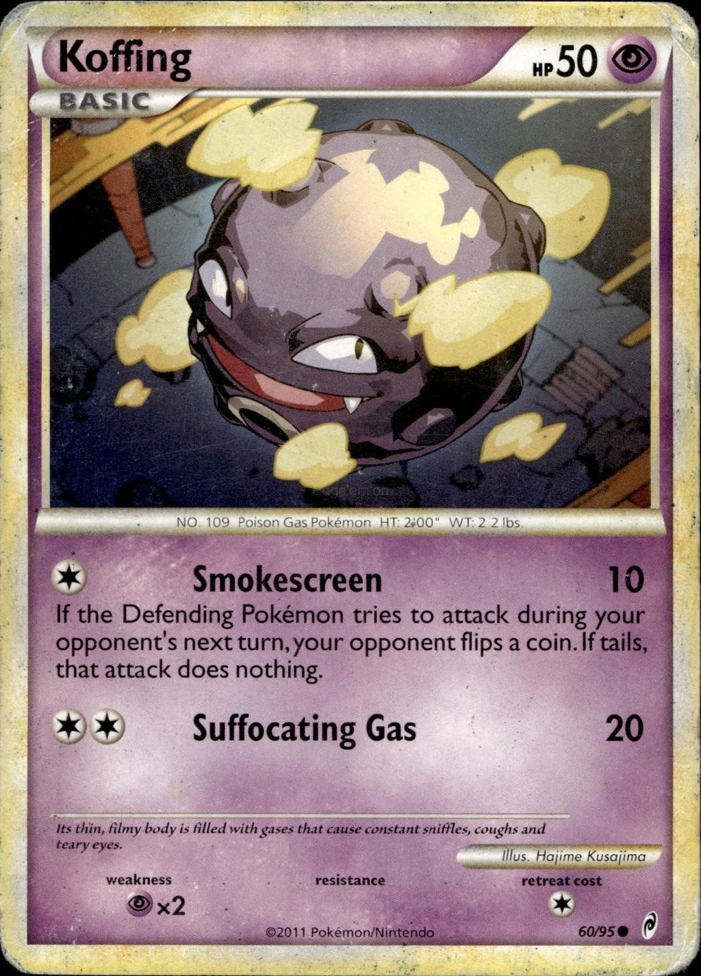 Koffing 60/95 HP Common Call of Legends Pokemon