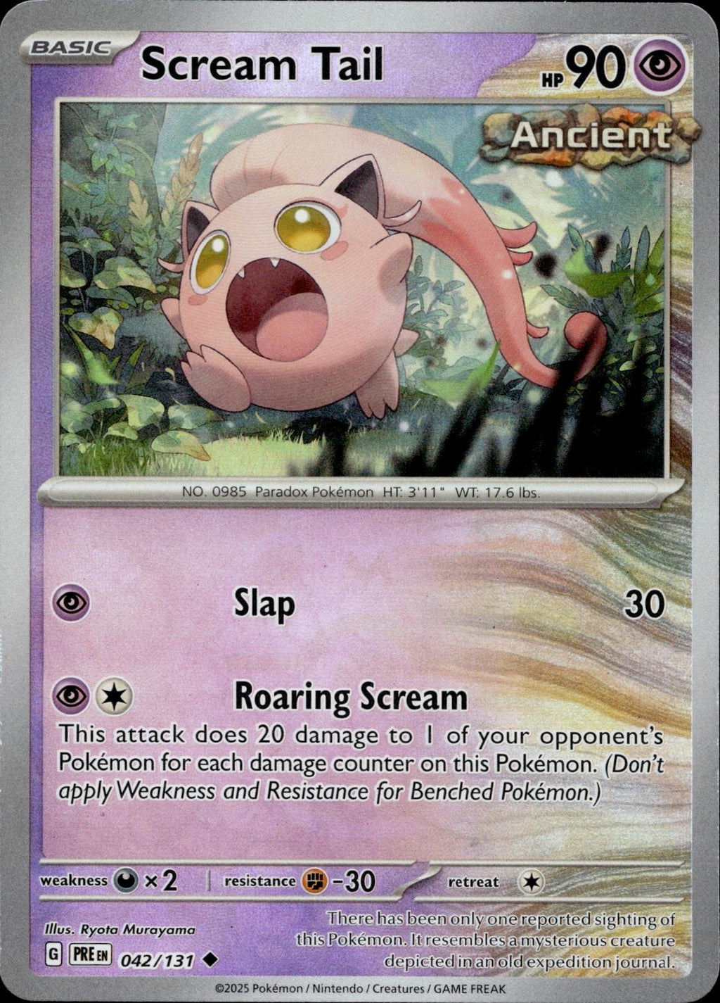 Scream Tail 042/131 NM/M Uncommon Prismatic Evolutions Pokemon