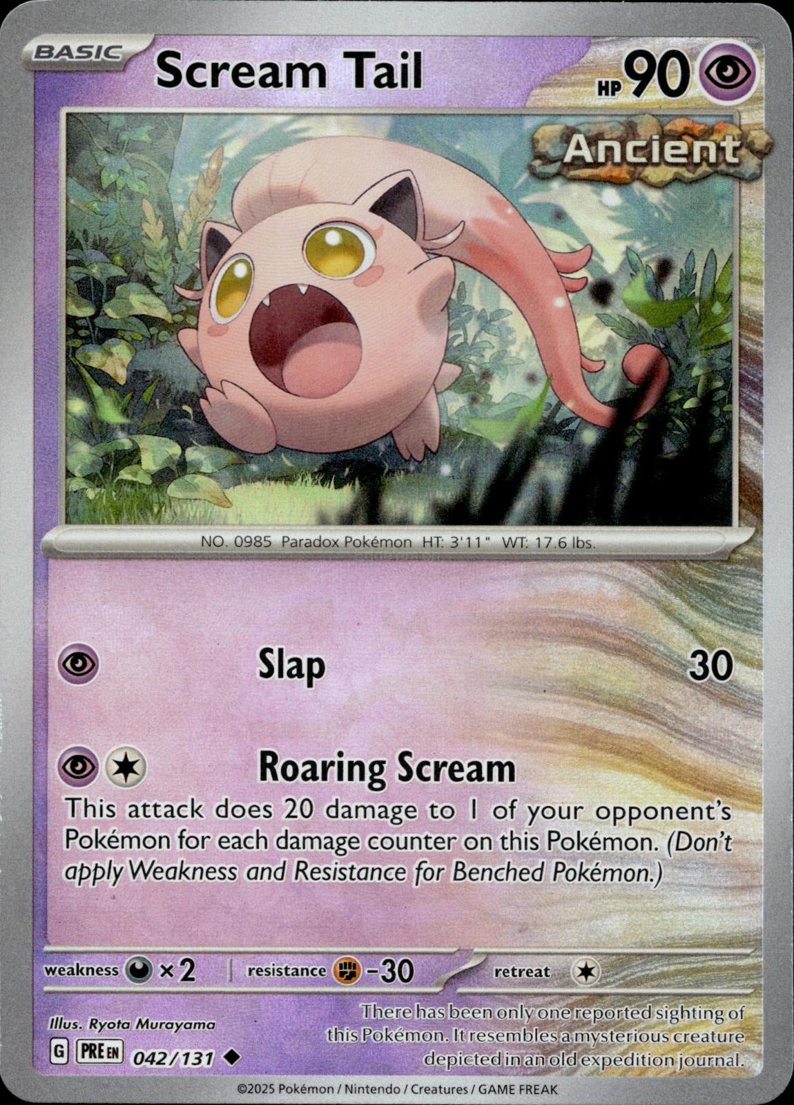 Scream Tail 042/131 NM/M Uncommon Prismatic Evolutions Pokemon