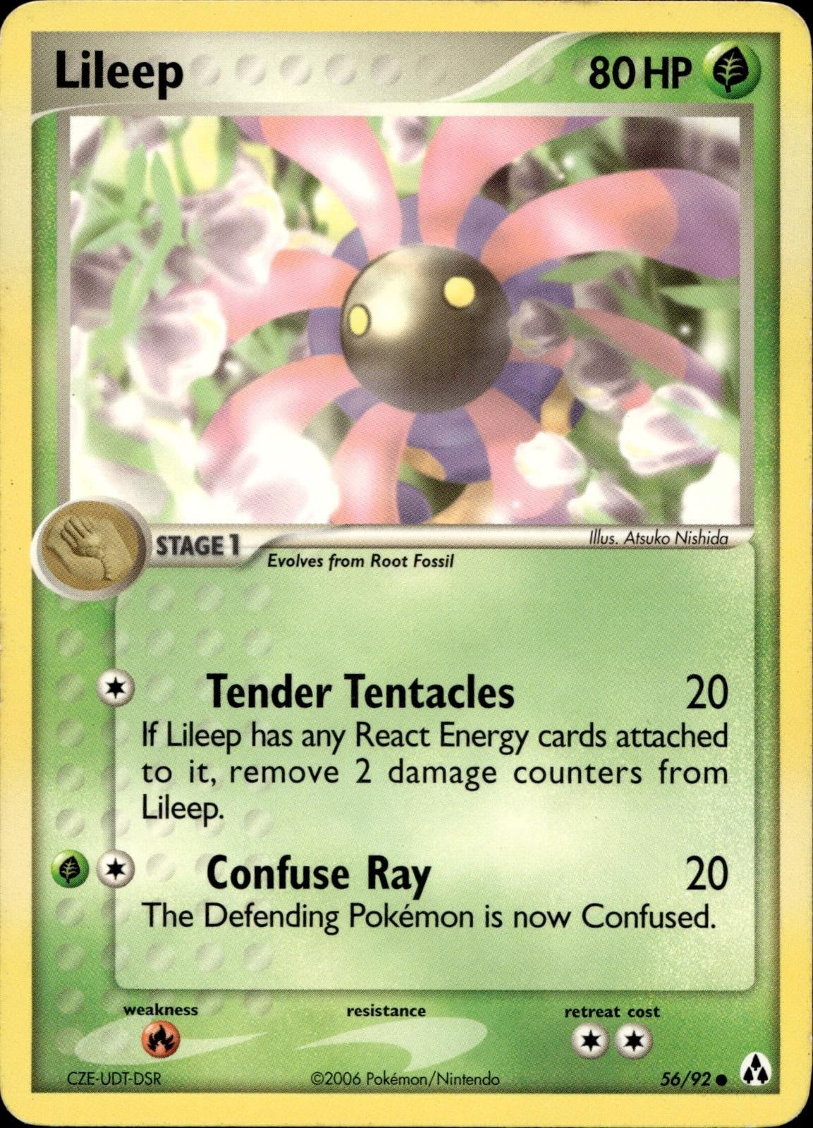 Lileep 56/92 MP Common Legend Maker Pokemon
