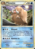 Piloswine 48/102 HP Uncommon HGSS Triumphant Pokemon