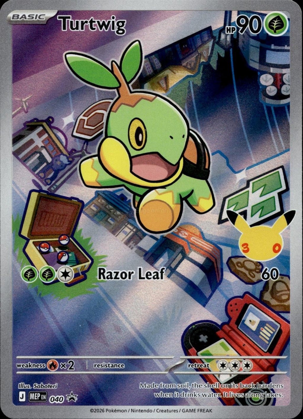 Turtwig 040 NM/M Promo ME: Mega Evolution Promo Pokemon Holo