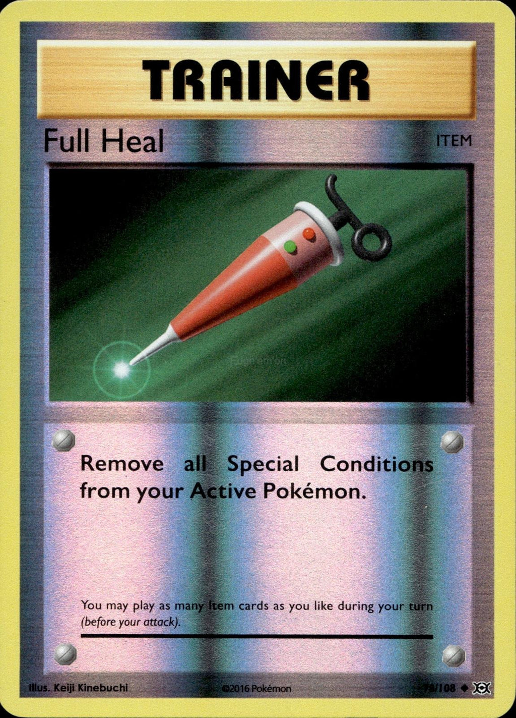 Full Heal 78/108 MP Uncommon Evolutions Pokemon Reverse Holo
