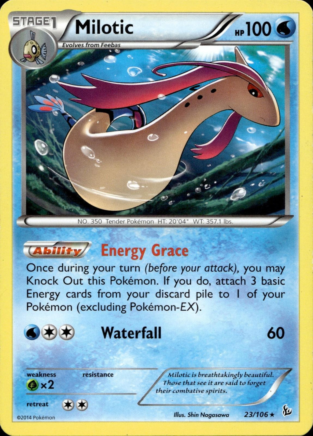 Milotic 23/106 NM/M Rare Flashfire Pokemon Holo