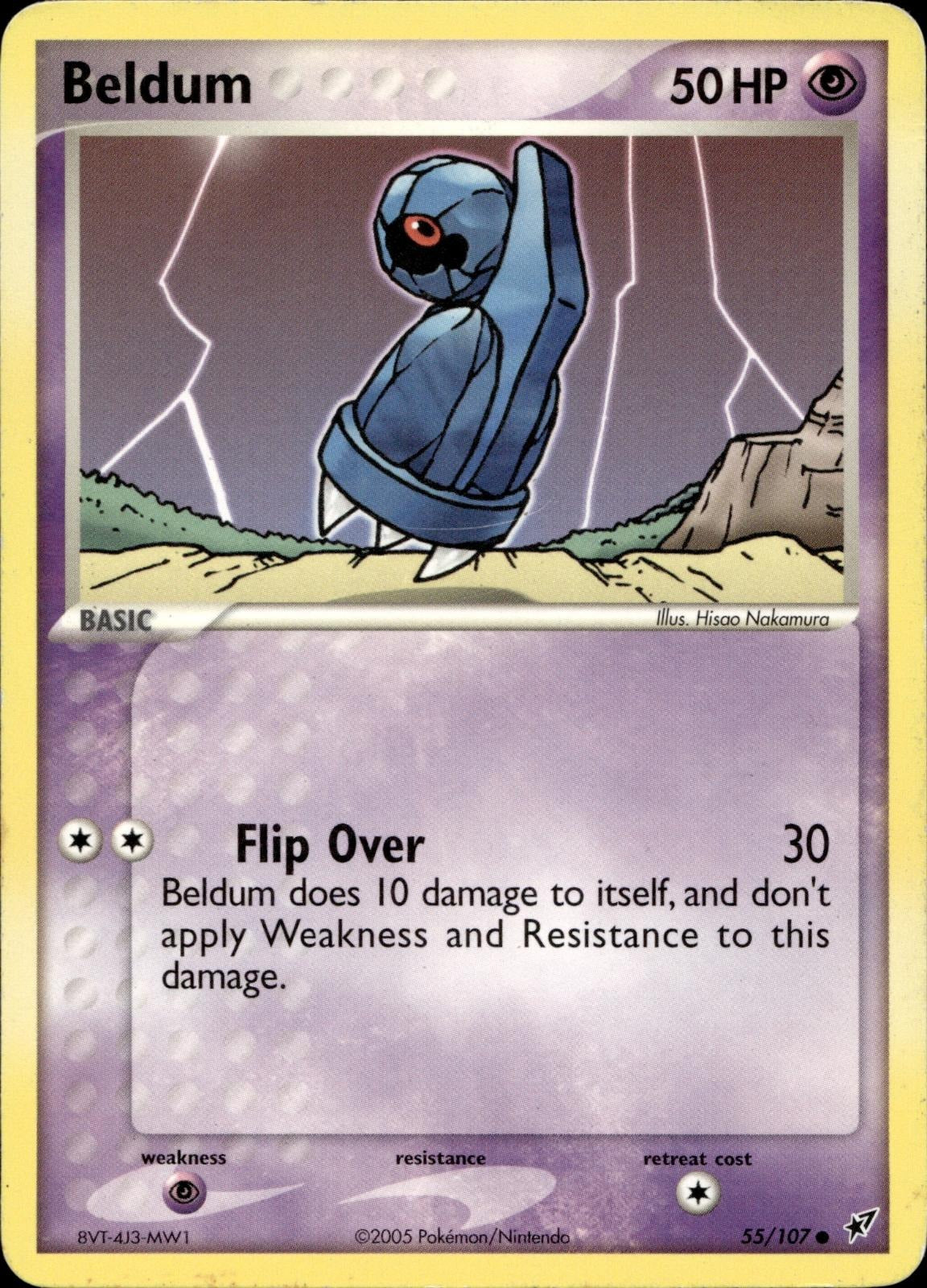 Beldum 55/107 MP Common Deoxys Pokemon