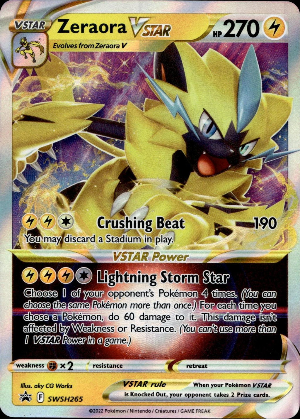 Zeraora VSTAR SWSH265 NM/M Promo Sword & Shield Promo Pokemon Holo