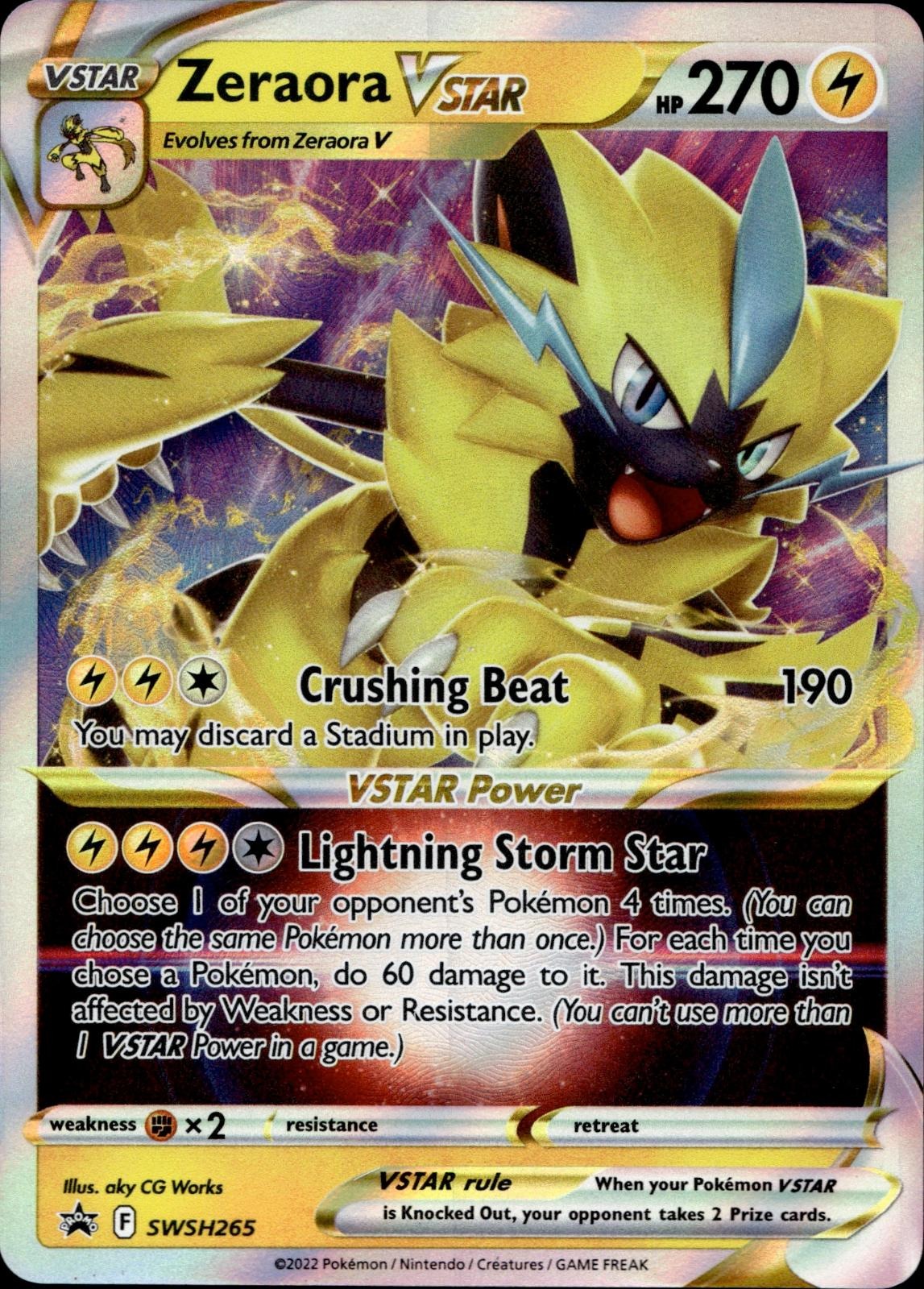 Zeraora VSTAR SWSH265 NM/M Promo Sword & Shield Promo Pokemon Holo