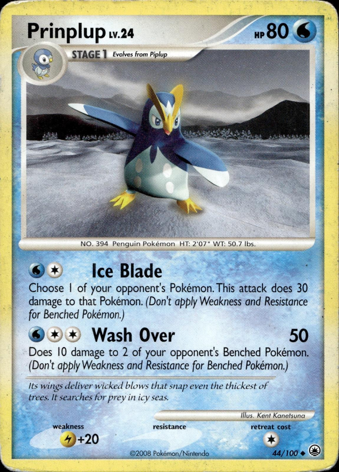 Prinplup 44/100 HP Uncommon Majestic Dawn Pokemon
