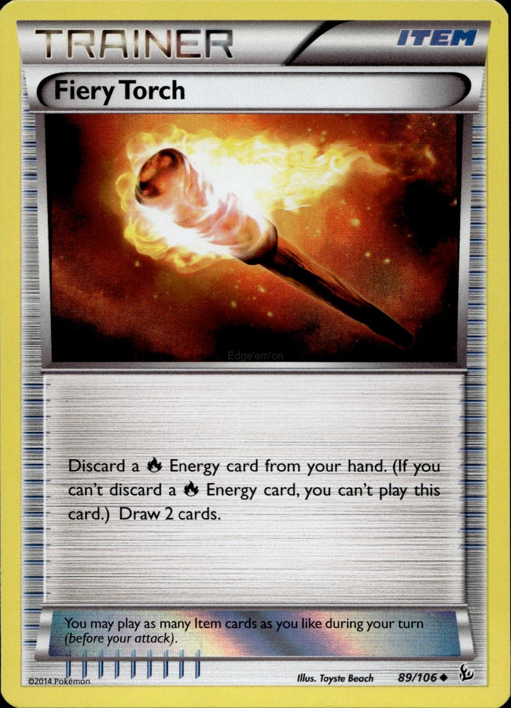 Fiery Torch (Sheen Holo) 089/106 NM/M Miscellaneous Pokemon Reverse Holo