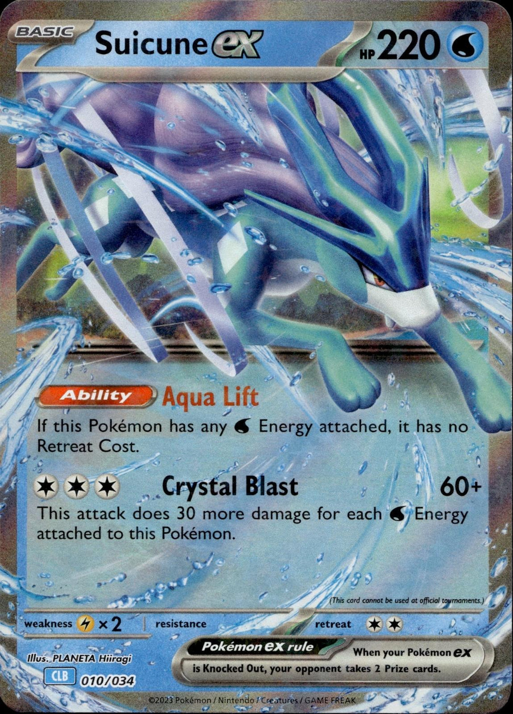 Suicune ex 010/034 NM/M Trading Card Game Classic Pokemon Holo