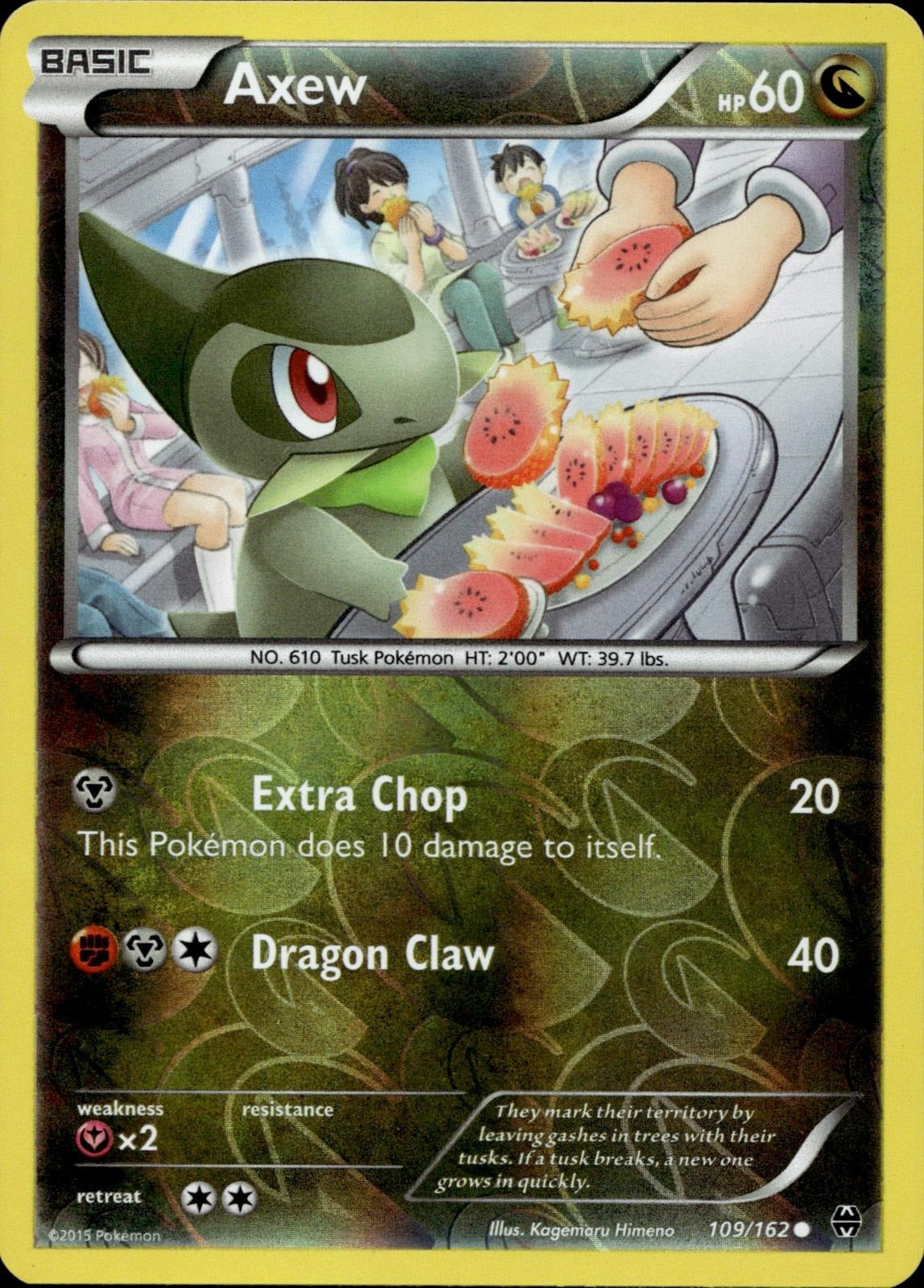 Axew 109/162 NM/M Common BREAKthrough Pokemon Reverse Holo