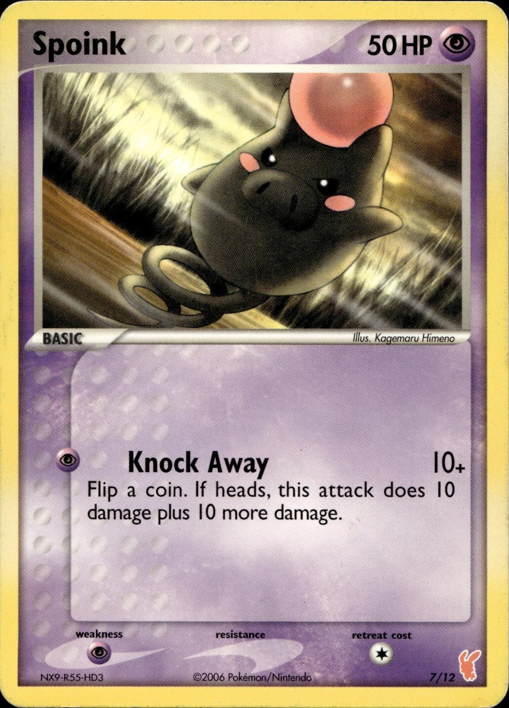 Spoink 7/12 MP EX Trainer Kit 2 Plusle Pokemon
