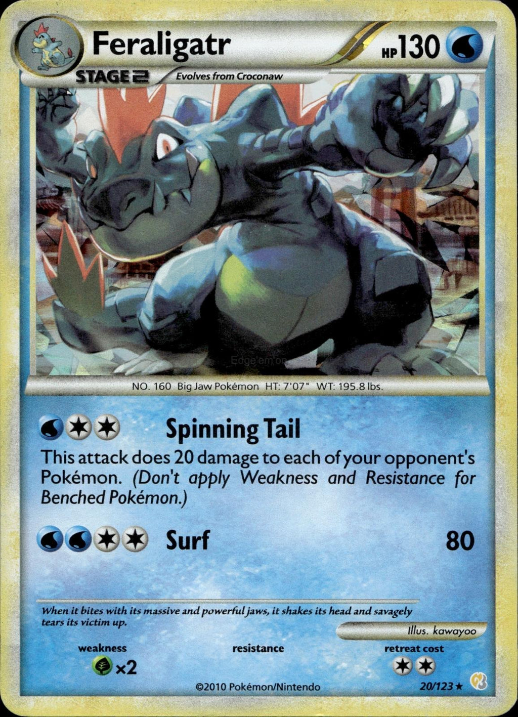 Feraligatr (Cracked Ice Holo) 20/123 LP Holo Rare Deck Exclusives Pokemon
