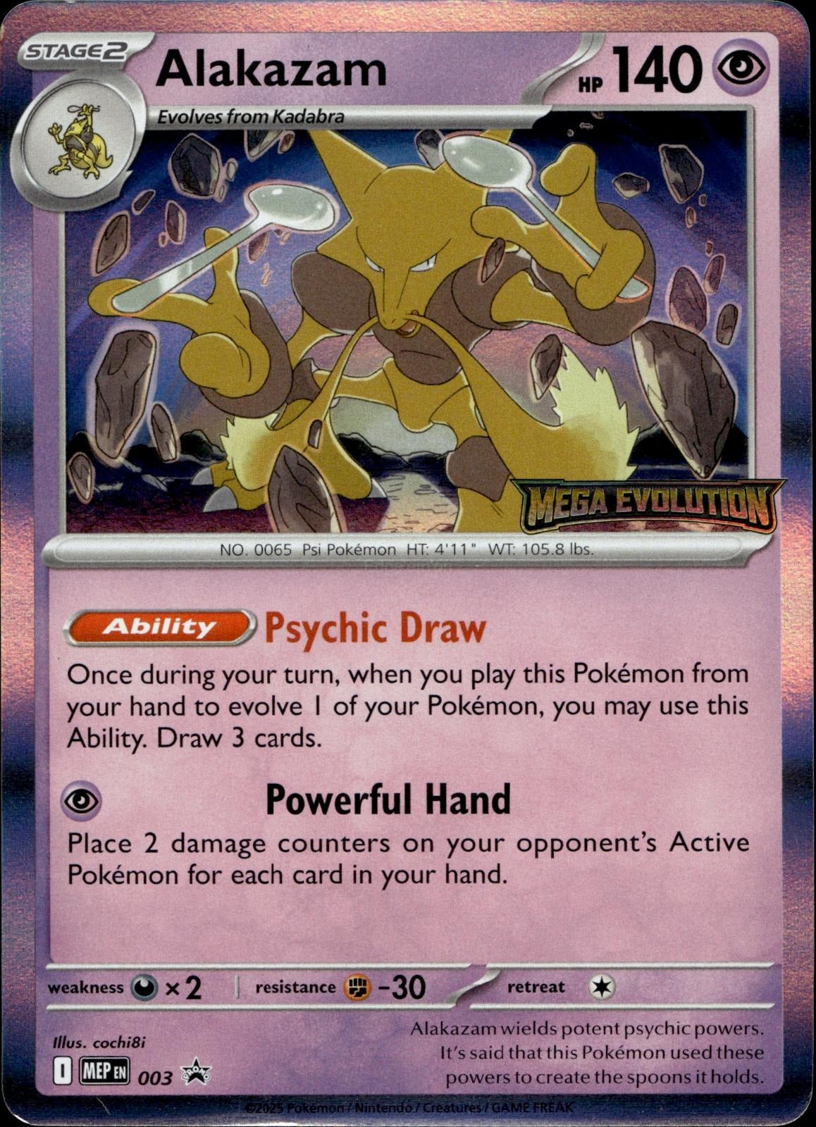 Alakazam 003 NM/M Promo ME: Mega Evolution Promo Pokemon