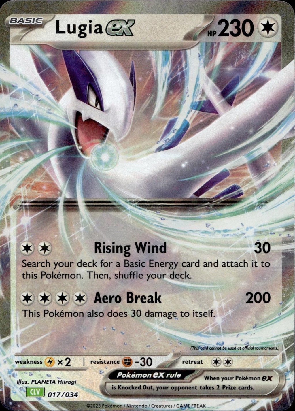 Lugia ex 017/034 NM/M Classic Collection Trading Card Game Classic Pokemon Holo